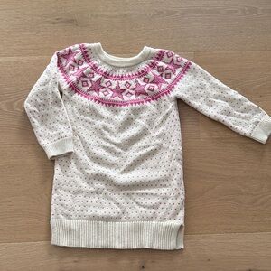 Cozy Pink and Cream Knit Sweat 4T